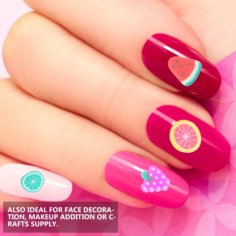 2000 stuks klei fruit slice nail art decoraties watermeloen aardbei citroen ananas voor manicure gezicht make-up accessoires