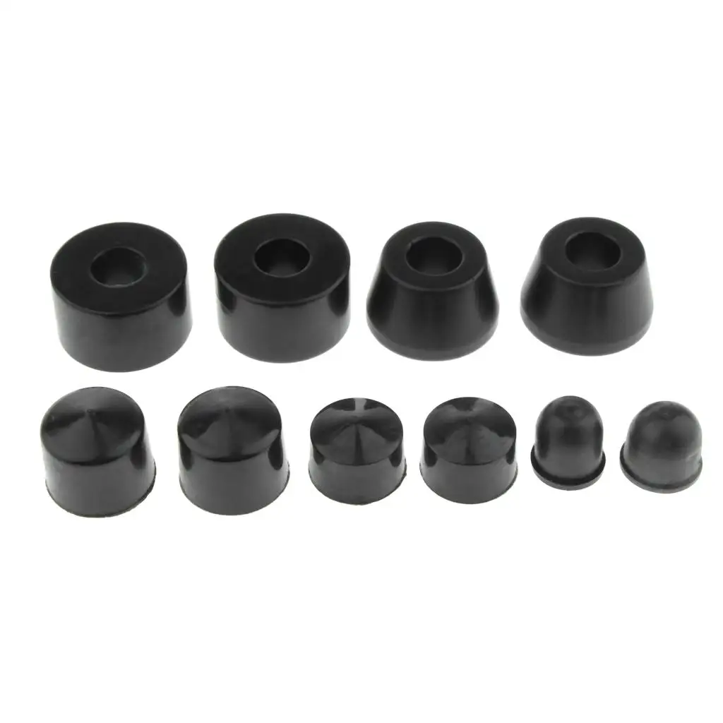 2x 10pcs Longboard Skateboard Bushings Conical & Cylinder with Cups Set