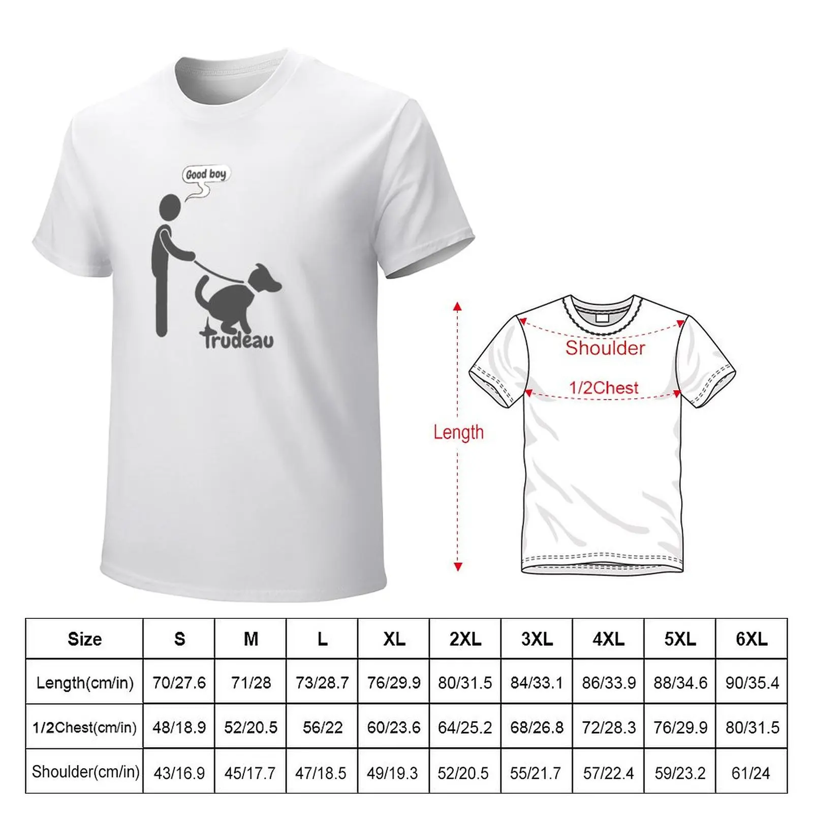 Trudeau Dog 2 T-Shirt summer clothes oversized animal prinfor boys oversizeds men graphic t shirts