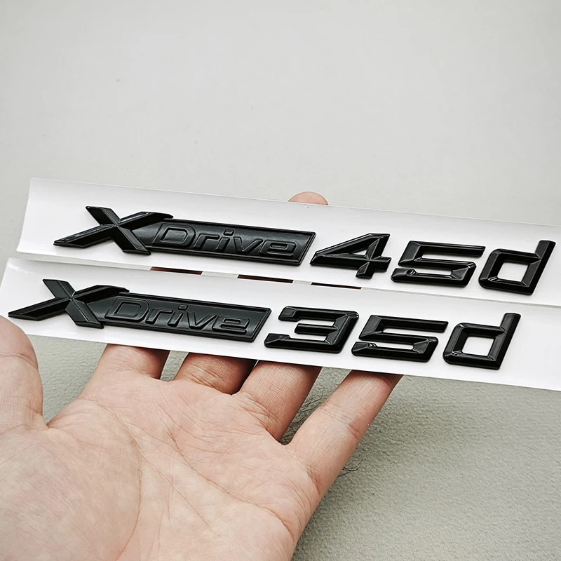 3D ABS Черная эмблема XDrive 30d 35d 40d 45d 50d 55d, наклейка на багажник, крыло, боковую часть автомобиля для BMW X3 X5 X6 X7 F25 F15 G01 G05