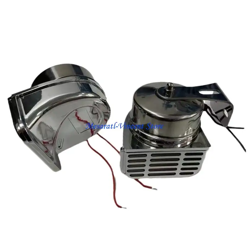 A70F Premium 12V 24V Autohupe aus Edelstahl mit zwei Tönen und lautem Ton – Detail 1