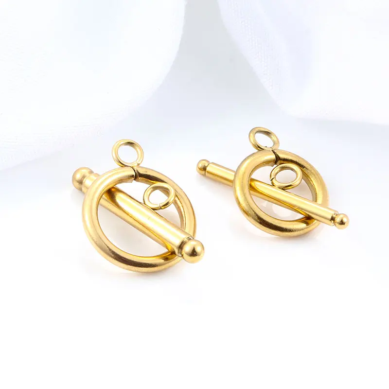 OT Set Clasps Gold Color StainlessSteel Jewerly Making Supplies Accessories DIY Necklace Bracelet Toggle Buckle Fashion Connetor