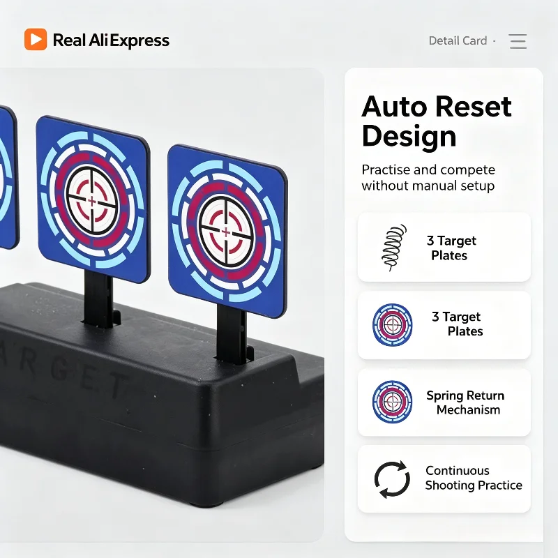Practice Target Board - Suporte de Alvo com Reinício Automático
