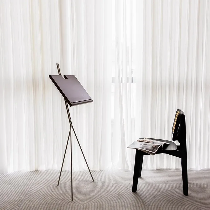 

Minimalist Italian Style Newspaper Stand for Living Room Balcony Piano Sheet Music Display Stainless Steel Magazine Rack