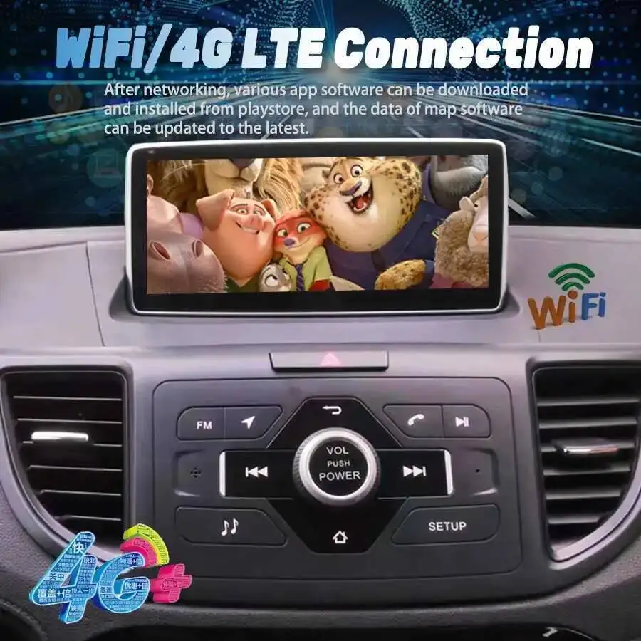 2din Auto Radio 10.25inch Android Auto AHD Touch Screen For Honda CRV CR-V 2012-2015 Carplay 4G Car Multimedia GPS Head Unit