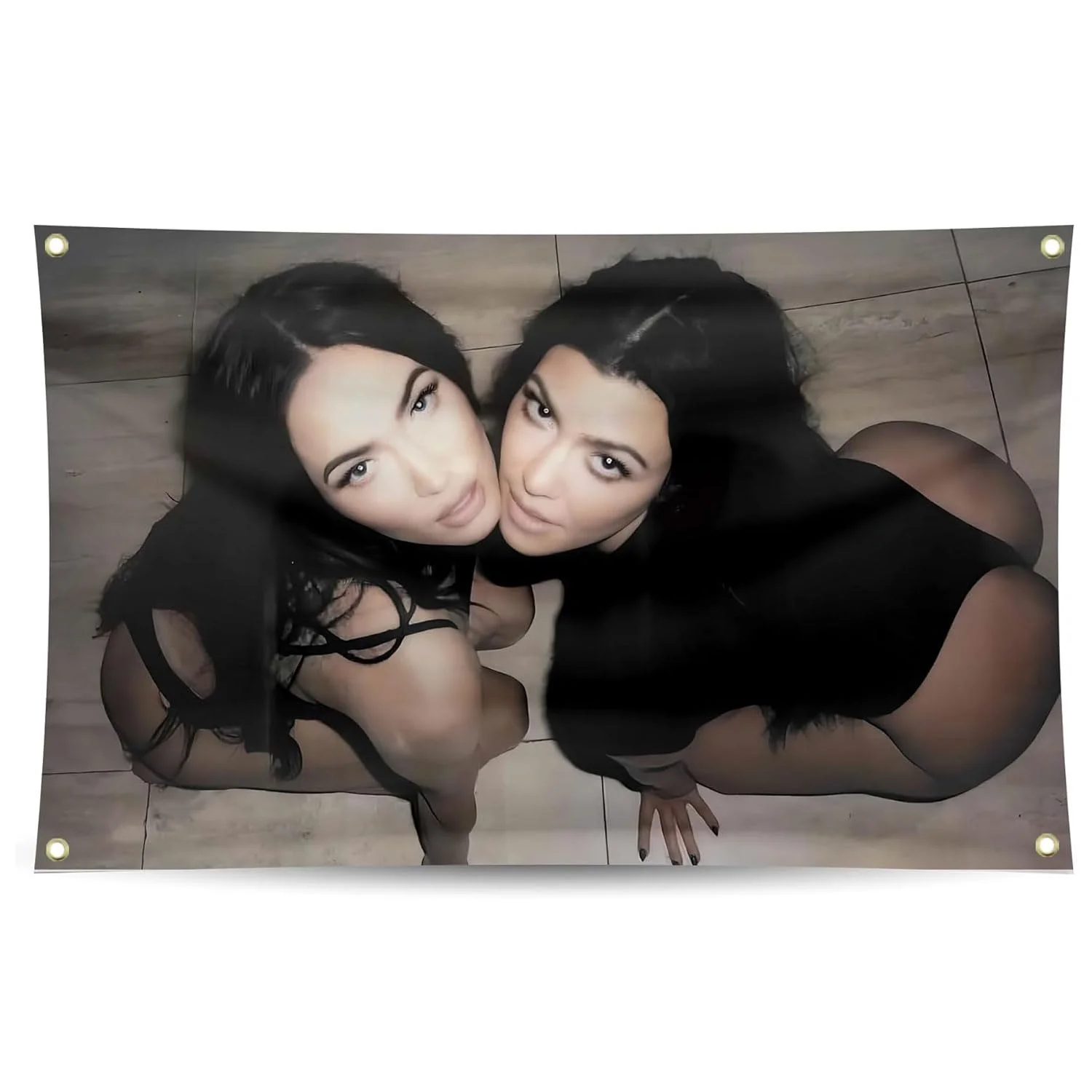 VIKAMA Wandteppich mit sexy Paarporträt, sinnlicher Wandbehang für Schlafzimmer, Wohnheim, Homestay, Wohnzimmer, Heimdekoration