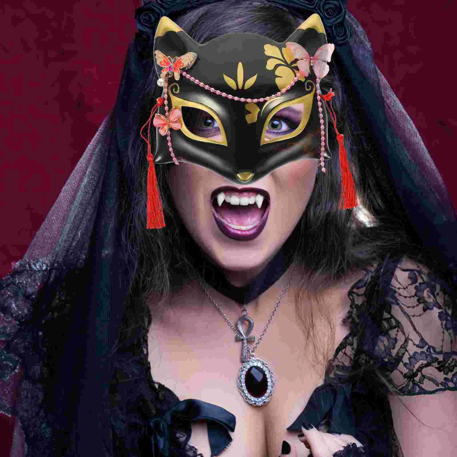 Maska lisa Lisy Masquerade Animal Party Kostium Akcesoria Cosplay Dekoracyjne tworzywo sztuczne Zastosowanie Wzór zwierzęcy Mężczyzna Miss Halloween