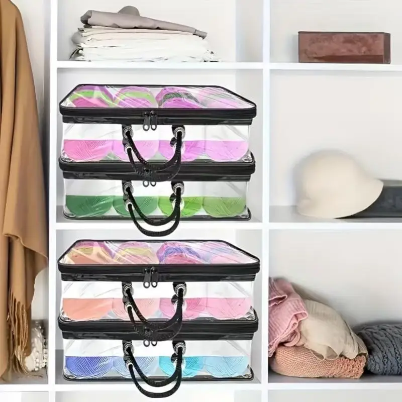 Zippered Storage Bags With Zipper Handles Extra Large Capacity Closet Underbed Organizer For Clothes Bedding Comforter Clear