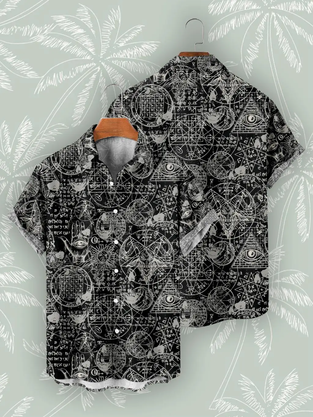 2024Hawaiian Shirts For Men\'s Skull Summer Casual Short Sleeve Y2k High Quality Oversized Streetwear Vintage Beach Tops Clothing