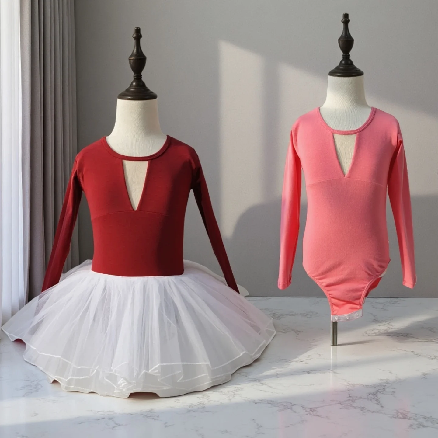 

Ballet Leotards Gymnastics Long Sleeve Skirt for Girl Ballerina Cotton Kids Ballet Dress Dance Wear Dance Costume Bodysuit