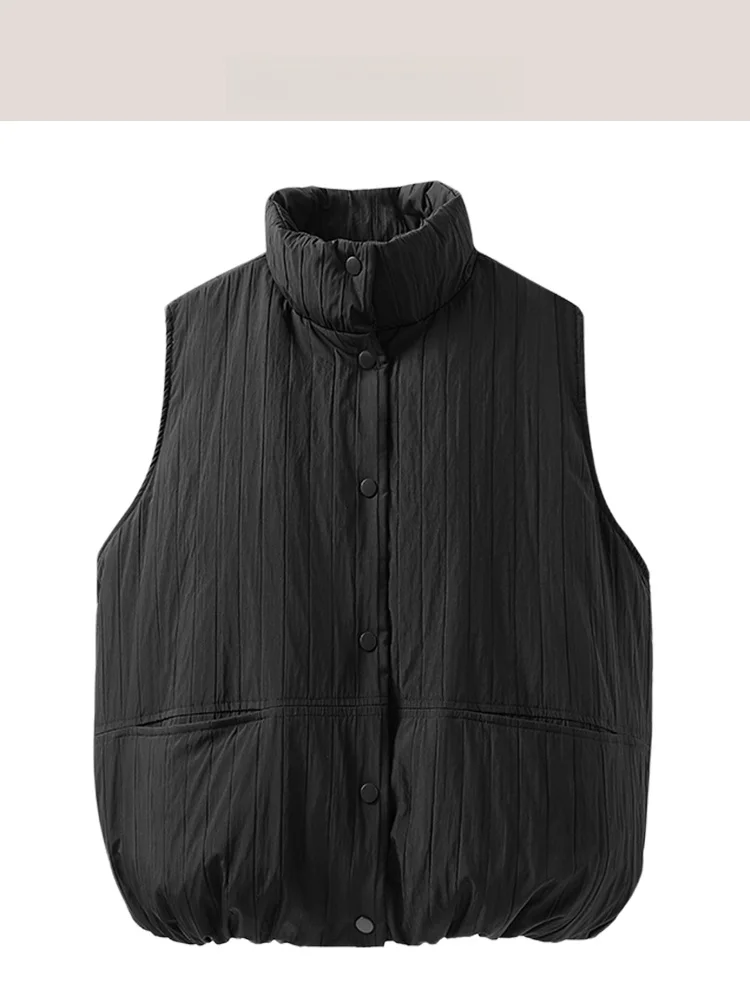 Tenax inverno novo leve para baixo colete feminino gola svel jaet sli tamanho pequeno casual sle calor faion