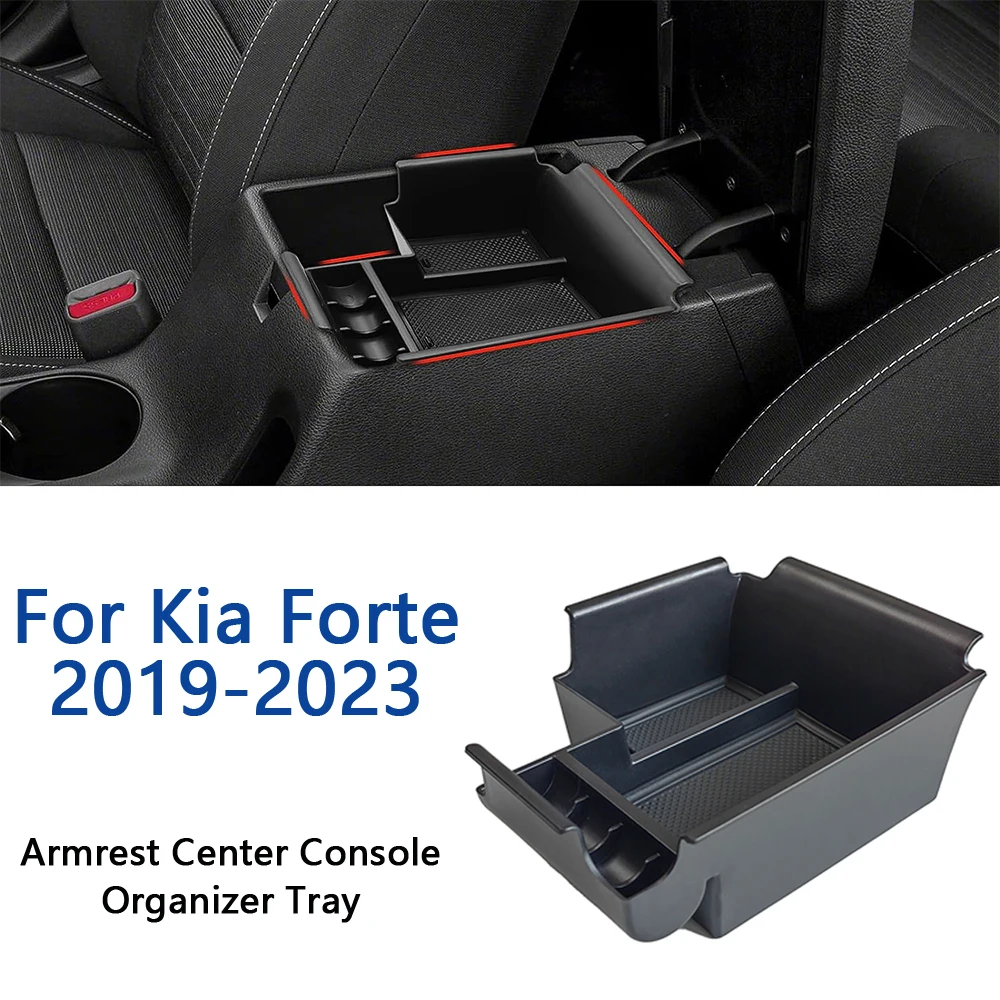 For Kia Forte 2019 2020 2021 2022 2023 Armrest Center Console Organizer Tray Divider Insert Storage Box Car Interior Accessories