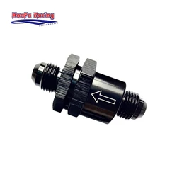 AN6 AN8 AN10 Aluminium Non Return One Way Check Valve Fuel EFI Fitting One way spring / shuttle type check valve Adapter Black
