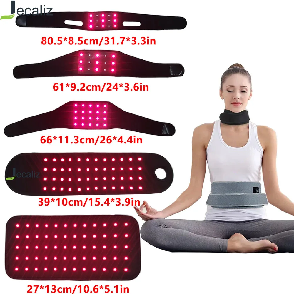 Red Light Relaxation Strap,660&850nm Near-infrared Light,Relieve Muscles Waist Neck Shoulder Hand Wrist Chin Pad USB Plug-in