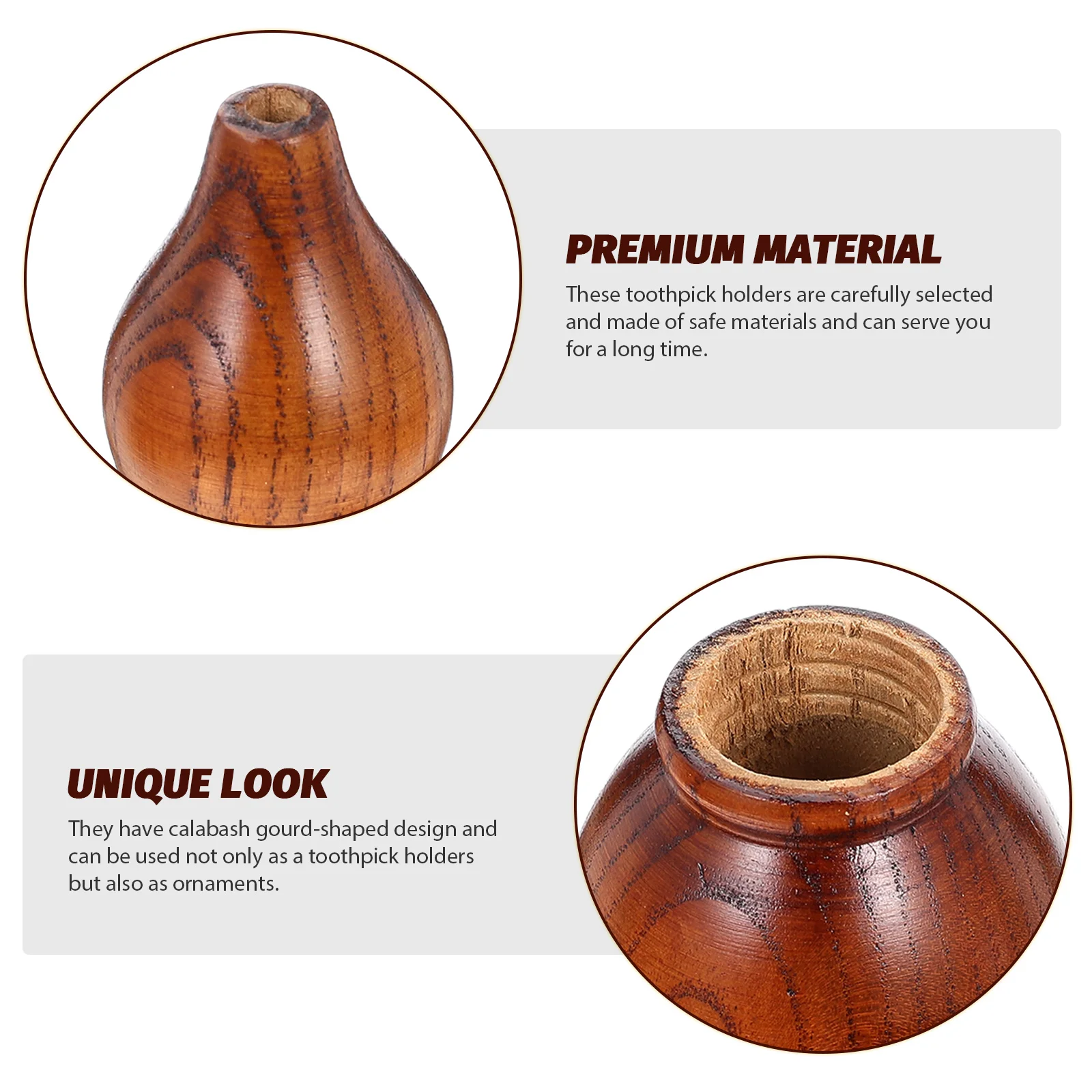 

2 Pcs Toothpick Holder for Gathering Dispenser Storage Container Bracket Holders Wood