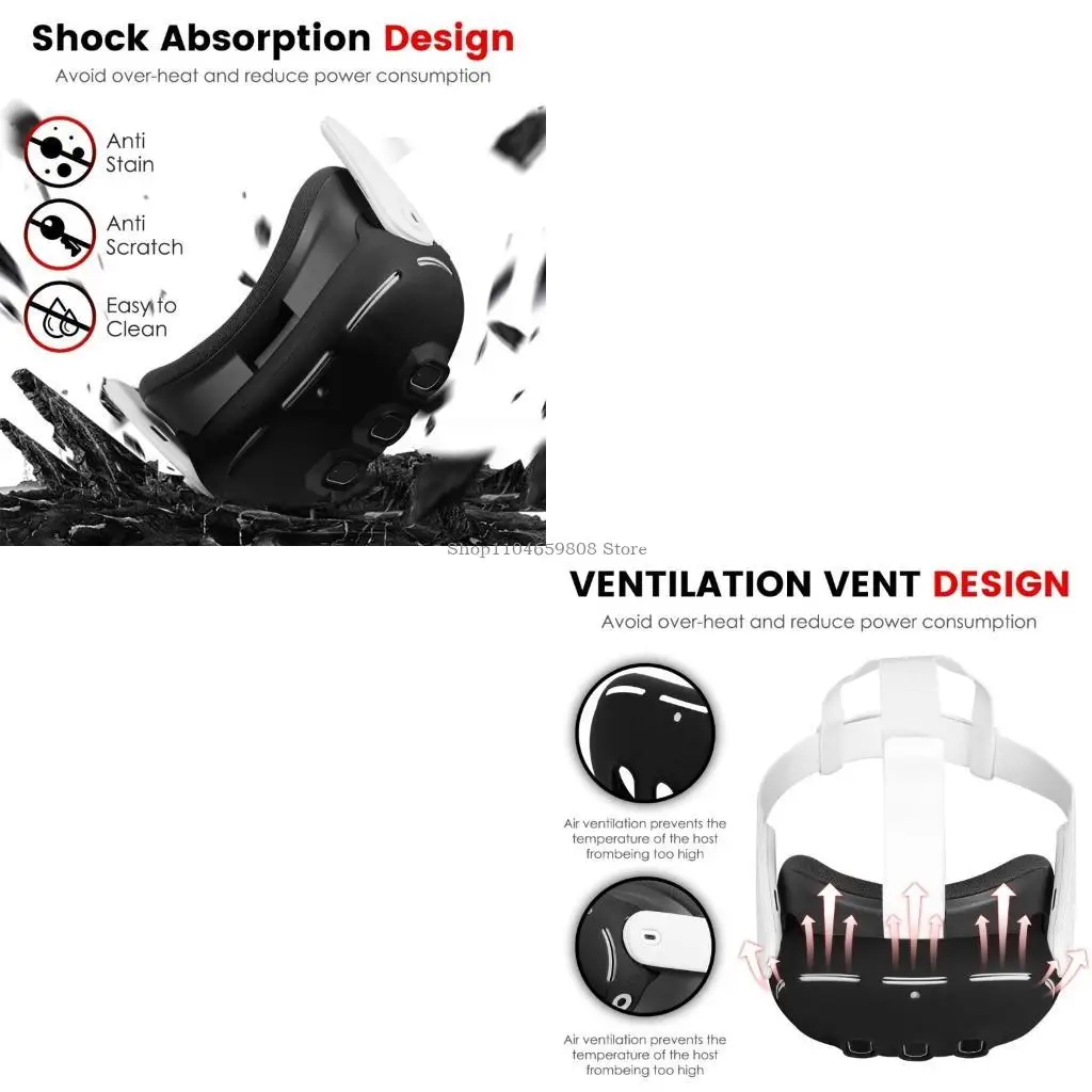 Conchiglie silicone anti-lancio maniche protettive per cuffie Quest3