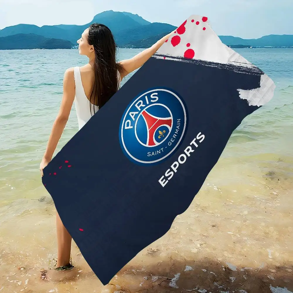 P-Paris S-Saint-G-Germain Anime Bath Towel Microfiber Soft Water Absorbing Breathable For Girl Kids Decorative Beach Towel