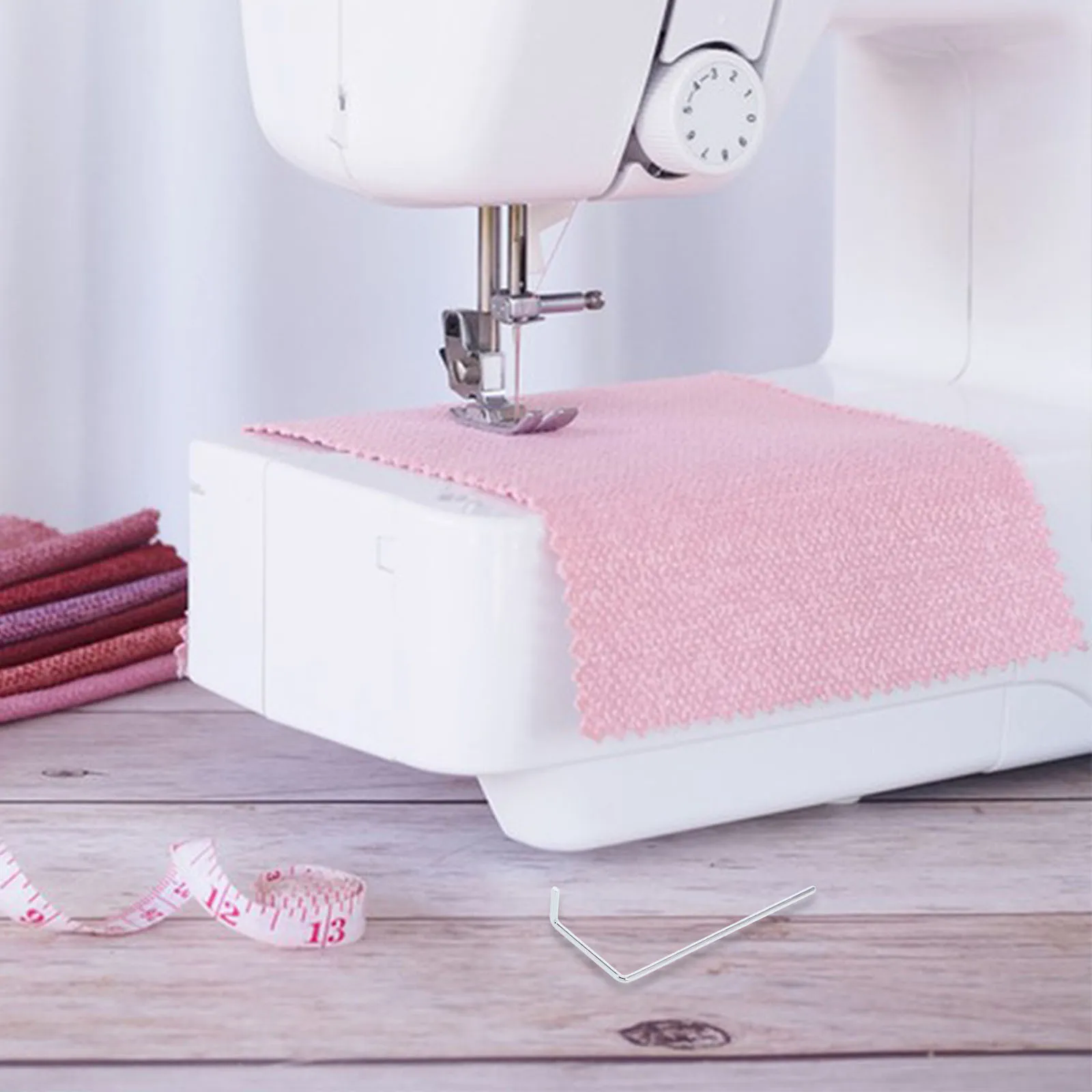 Barra guia de costura para máquina de costura, pé de costura com borda de metal para acolchoar bainha reta, acessório de calcador de costura