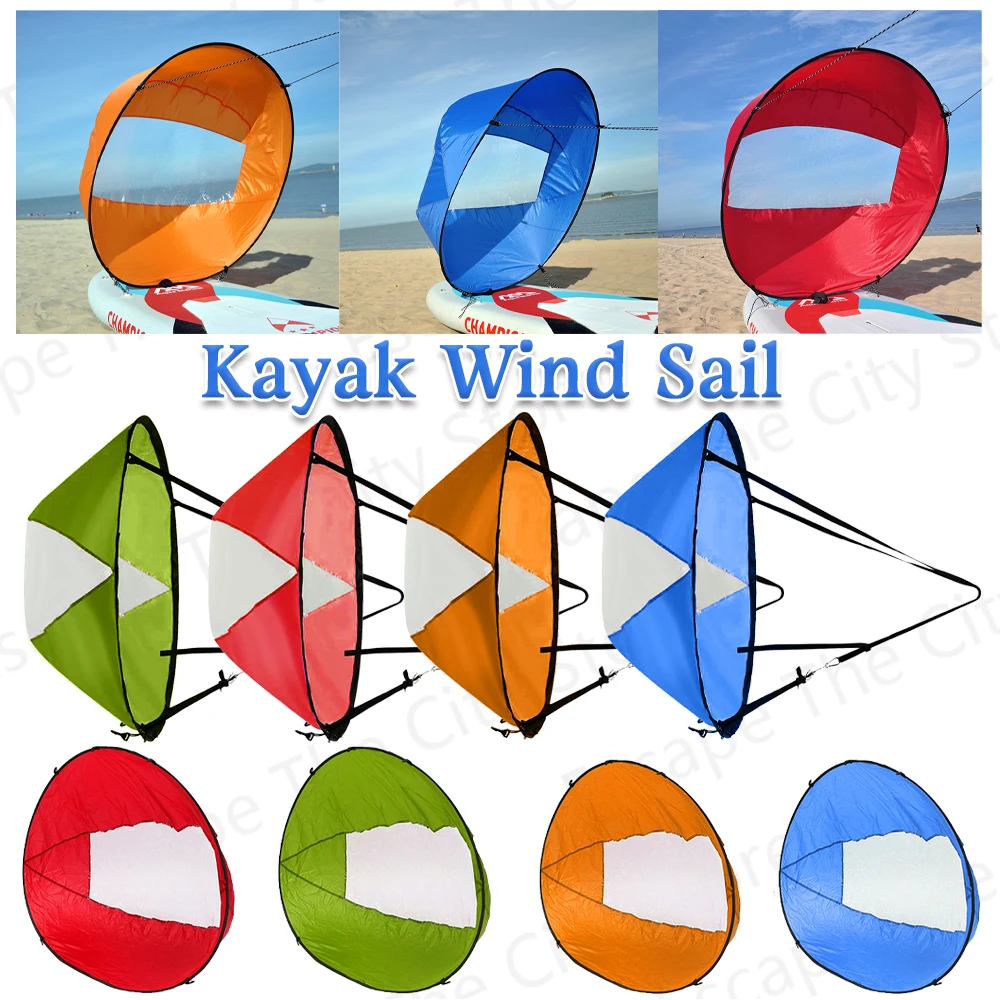 

Foldable Surfling Kayak Boat Wind Sail Sup Paddle Board Sailing Canoe Stroke Wind Paddle Rowing Boats Wind With Clear Window