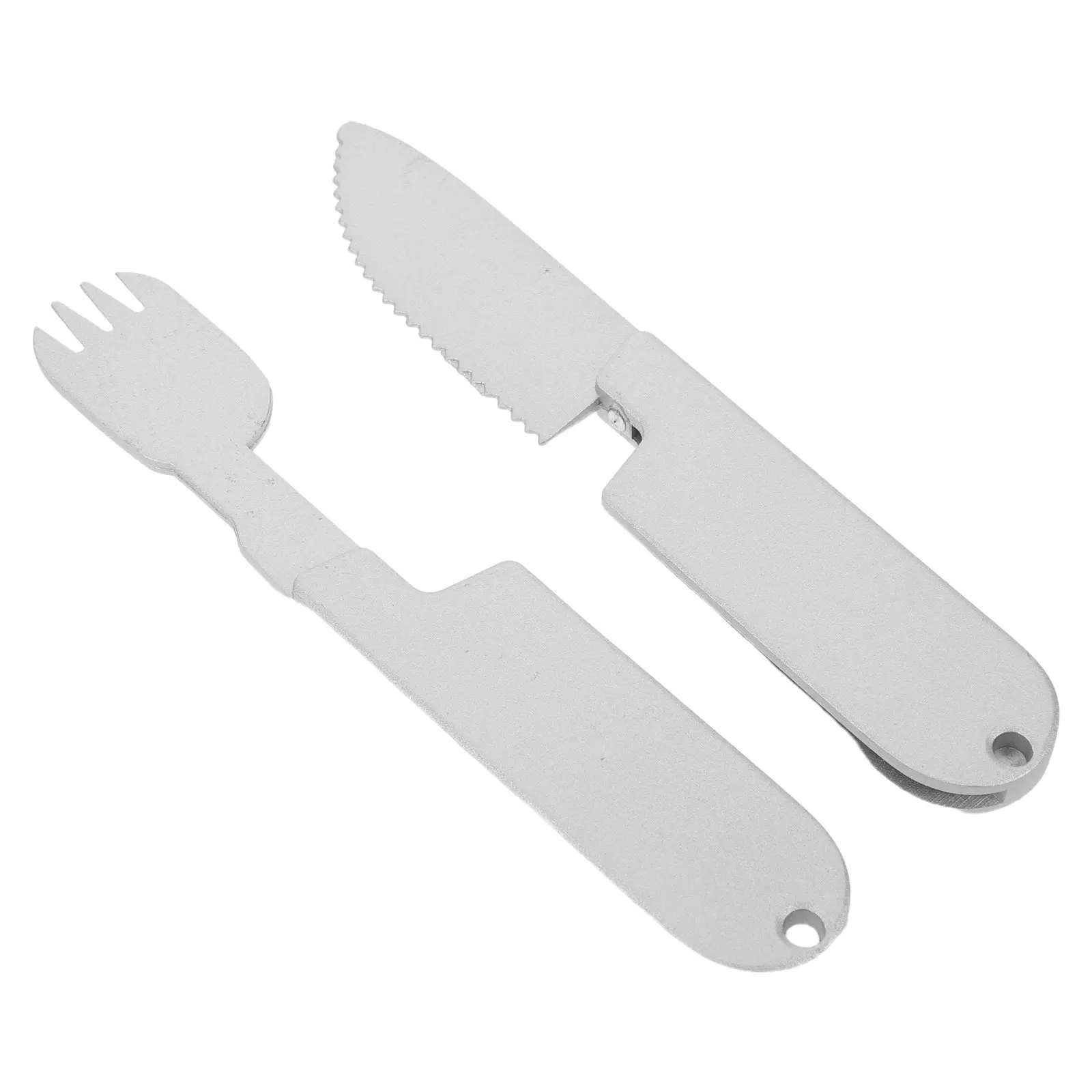 2-in-1 Aluminum Alloy Camping Spork Spoon Fork – Ultralight Portable Cutlery for Backpacking, Hiking, Picnic, Outdoor