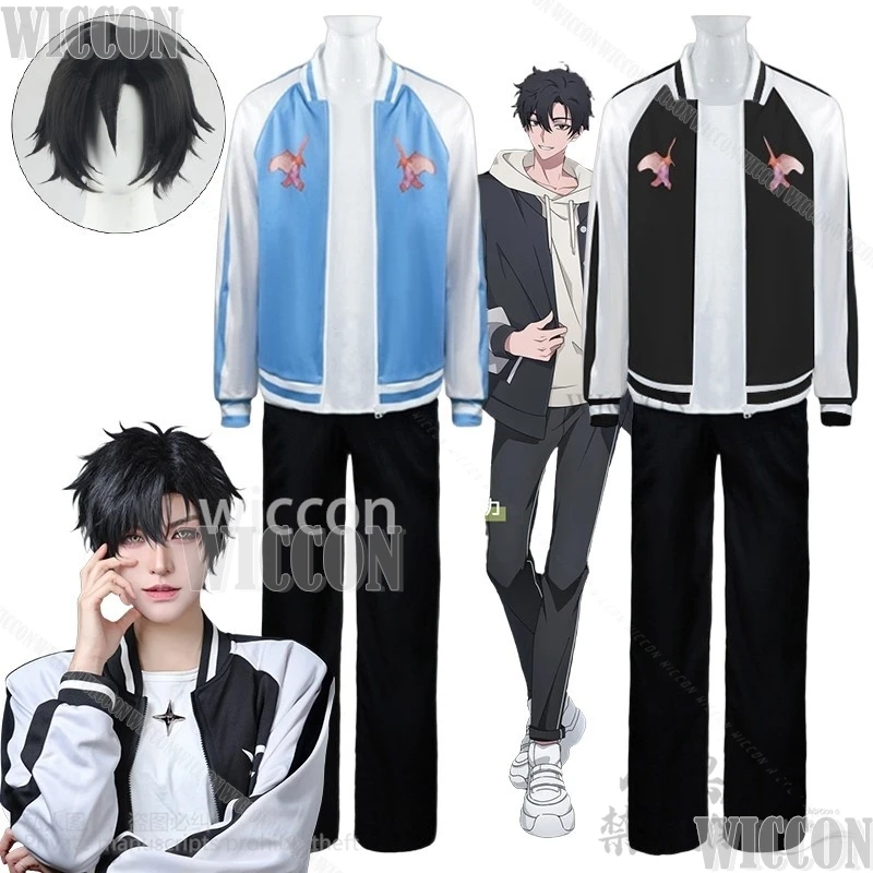 Cheng Xiaoshi Anime Link Click Cosplay Costume Coat Jacket Pants Baseball Stuedent Uniform Wig Outfit Halloween Men Customized