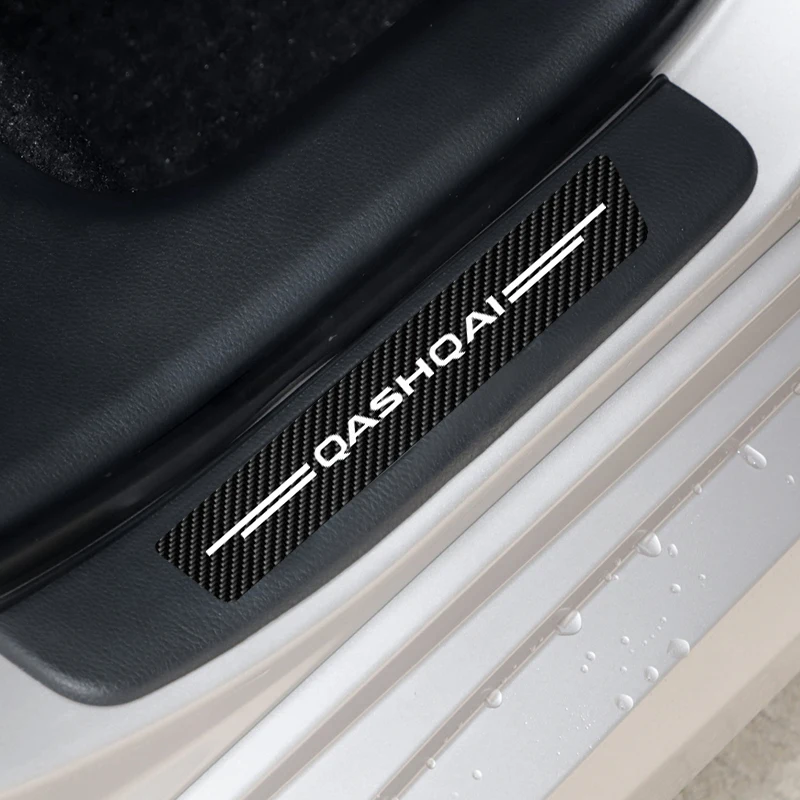 4X For Nissan Qashqai J10 J11 J12 2013 2015 2016 2017 2018 2019 2020 2021 Qashqai Emblem Car Door Threshold Sill Sticker