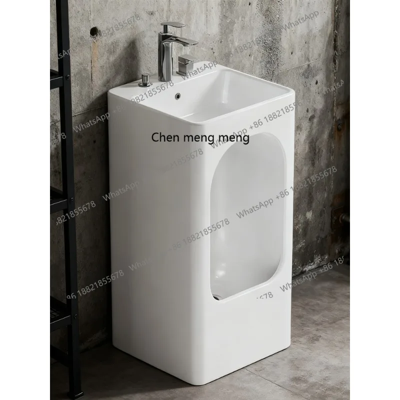 

Mop pool washbasin integrated outdoor column basin two-in-one washbasin courtyard hand and foot basin