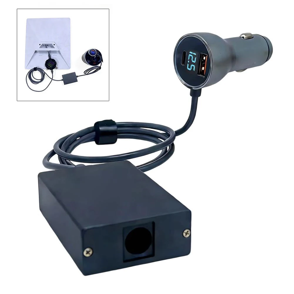 Type-C Dual Port 30V 2A DC Charger For Traveling Gray Load Regulation 3 Industrial Static 15mA Natural Heat Dissipation