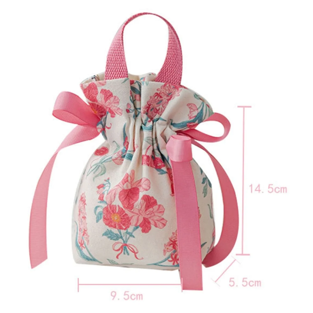 Retro Flower Handheld Candy Bags Wedding Gifts Packing Bags Portable Drawstring Candy Storage Bags Wholesale  New 2024