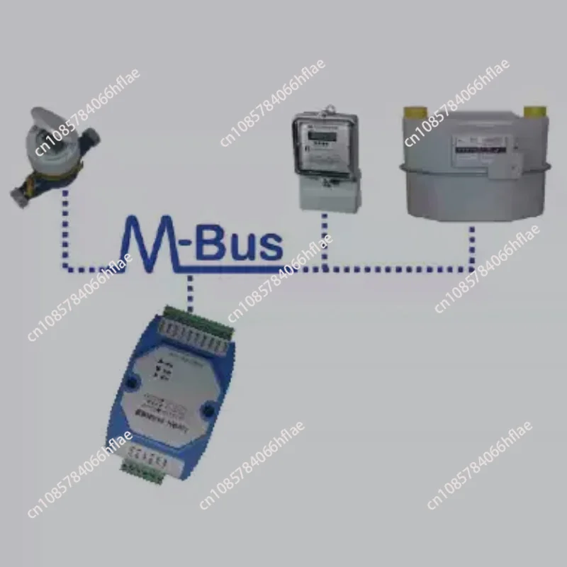 Modbus Signal Conversion Module, MBUS‑USB RS485 RS232 TCP Converter and Signal Amplifier for 200‑500 Slave Nodes