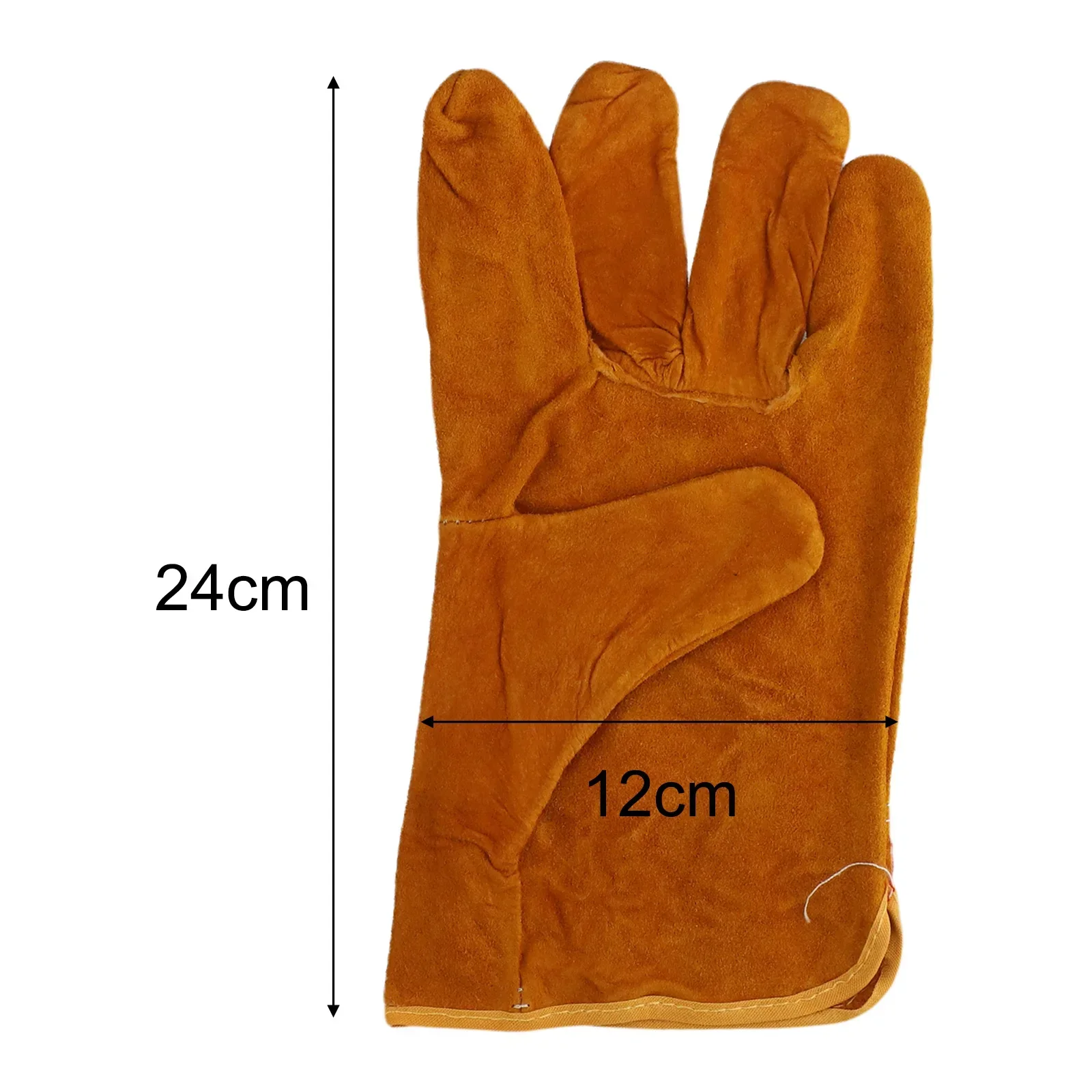 Guantes de soldadura de piel de vaca para trabajo de automóvil, resistentes a las llamas, totalmente forrados, guantes protectores de piel de vaca de alta calidad