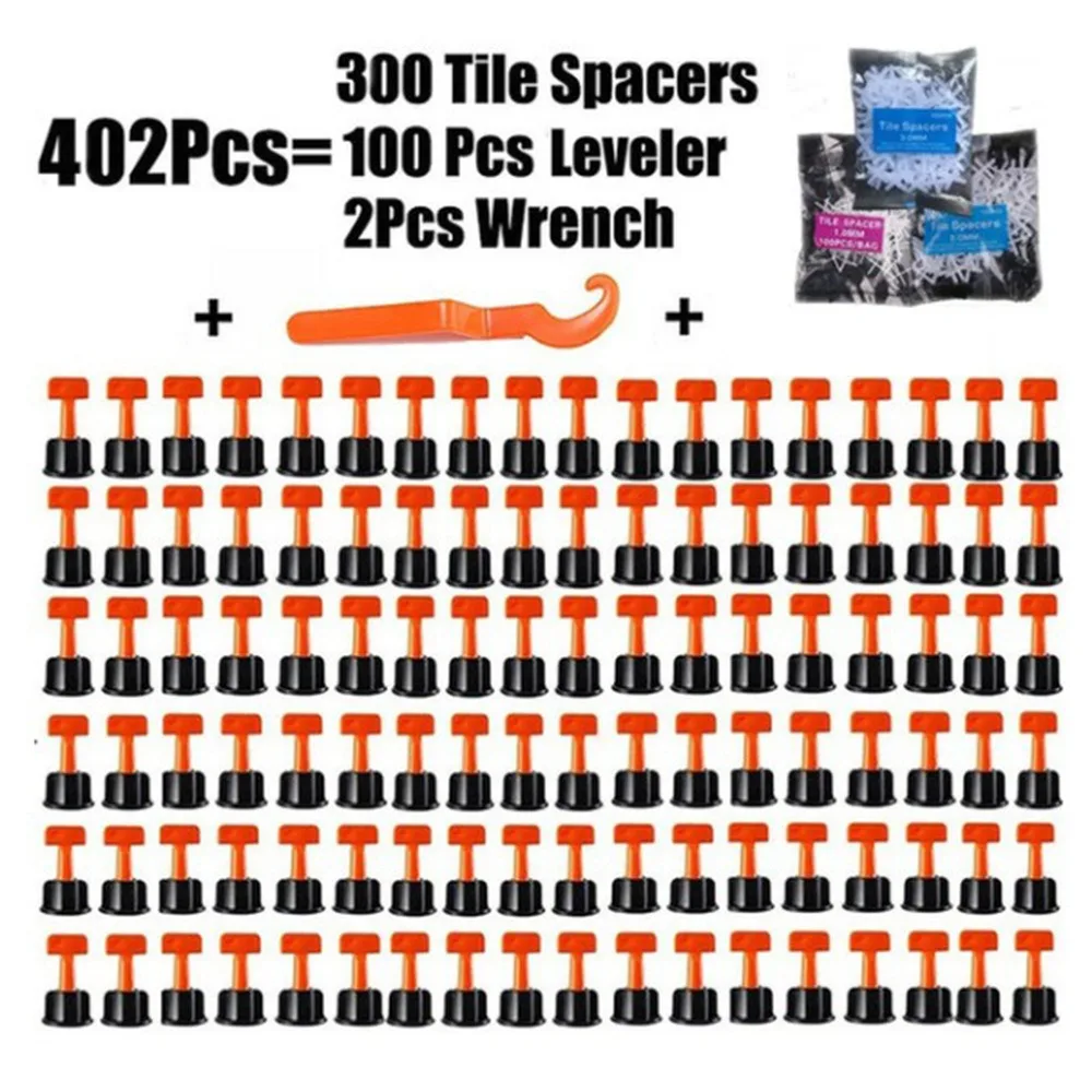 

Набор системы выравнивания плитки, включая выравнивающие подушечки + подушечки + гаечный ключ + сменные Т-образные штифты, инструменты для регулировки настенного пола