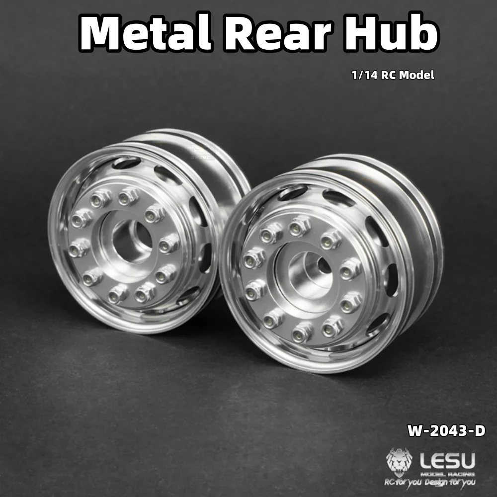 

Metal Rear Wide Wheel Hub Aluminum Alloy W-2043-D Toy For 1/14 Tamiy RC Maersk Trailer And Power Front Axle Diy Modified Vehicle