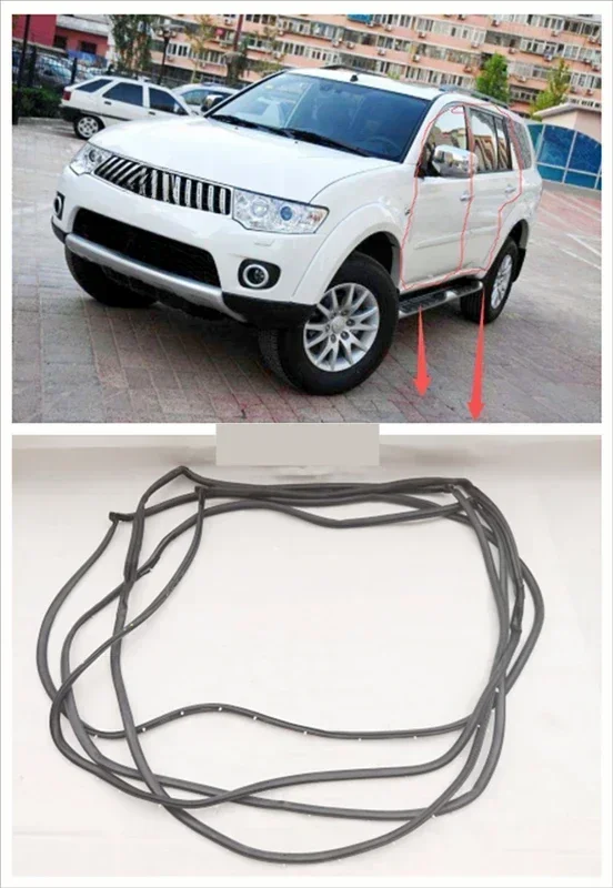 GDDT Door Rubber Seal for Pajero Sport KH 2007-2014 5725A329 Weather Strip for Montero Sport Sealing with Clips Not for L200