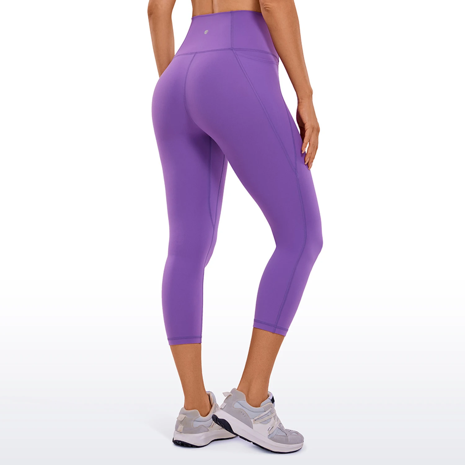 CRZ YOGA Womens Butterluxe Workout Capri Leggings with Pockets 21 Inches - High Waisted Gym Athletic Crop Yoga Leggings