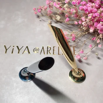 デスクトップペン鉛筆ホルダーボールペンスタンドシルバーメタル漏斗形状ファンデーションオフィス署名ペンホルダー