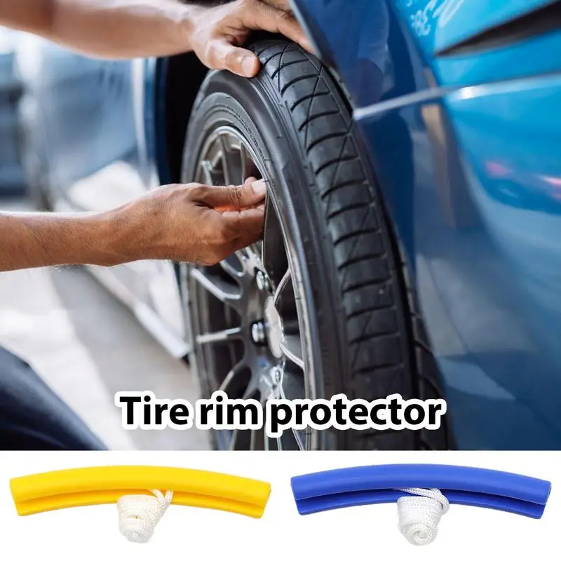 Car Wheel Rim Protector Protective Sleeves Tire Changing Steel Ring Colorful Tyre Wheel Changing Edge Savers Universal Fitting