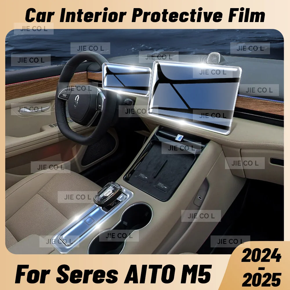 

Anti-scratch Car Interior Center Console Media Dashboard Navigation TPU Protector Film For SERES AITO M5 2024 2025 Sticker
