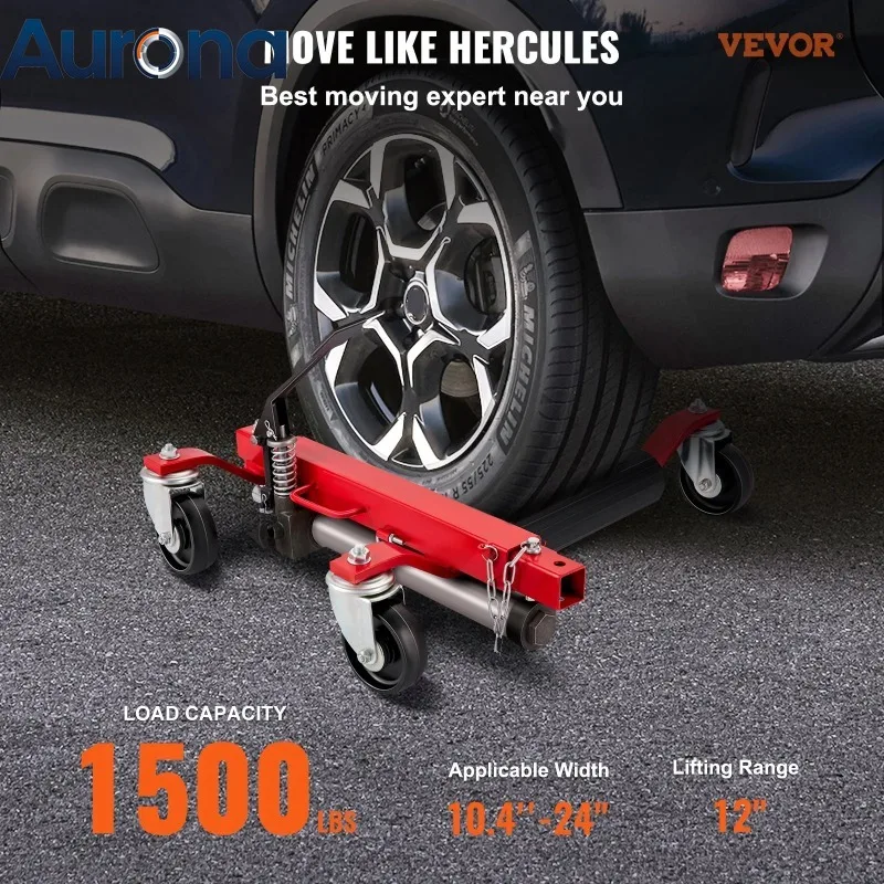 【Industrial】Wheel Dolly Hydraulic Car Dolly Tire Skate 1500LBS/680KG Jacks With Rotating Wheel For Vehicle SUV Car Auto Repair M