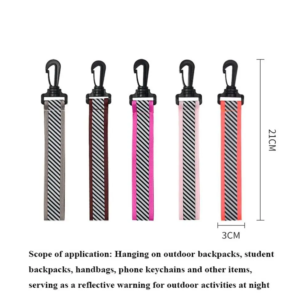 Hoge Zichtbaarheid Reflecterende Rugzakken Sleutelhangers Veiligheidsbanden Buiten Reflecterend Sleutelhanger Materiaal Voor Tasband Hanger