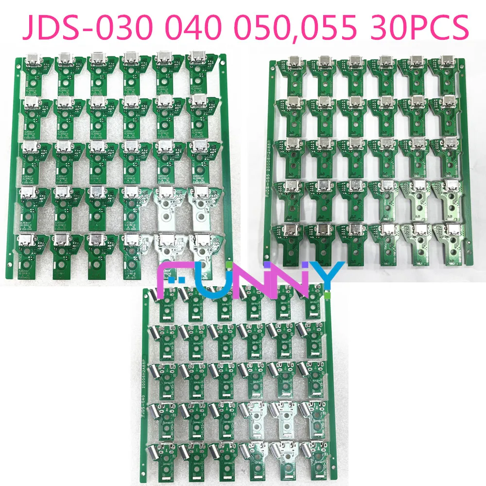 30PCS/LOT For PS4 JDS-055 055 JDS 030 040 001 011 USB Charger Socket Port Gamepad Charging PCB Board