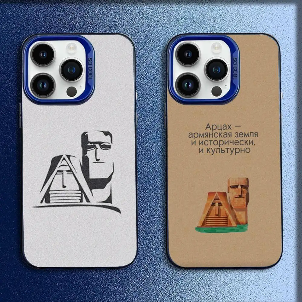

Armenian Dedo Babo A-Artsakh Phone Case For iPhone 16,15,14,13,12,11,Mini,Pro,E,MAX Blue Candy Matte Shockproof Cover