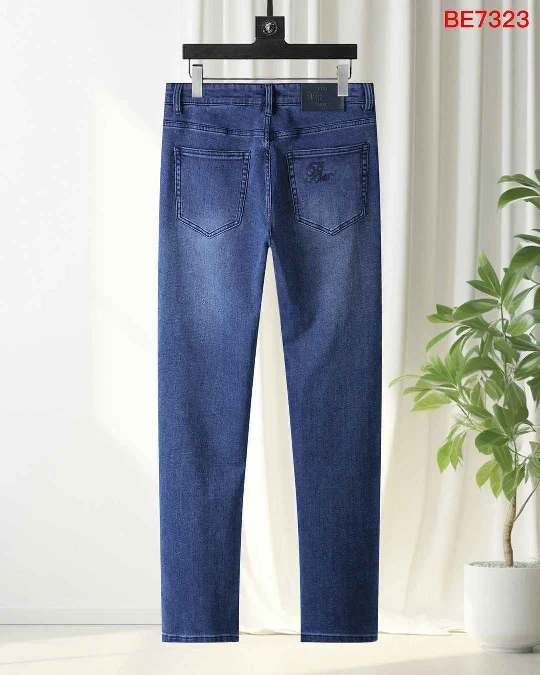 BLLIYOSS 1895 청바지 남성 2024 새로운 편안한 캐주얼 탄성 스트레이트 롱 바지 유럽 가죽 라벨 고품질 올드 머니