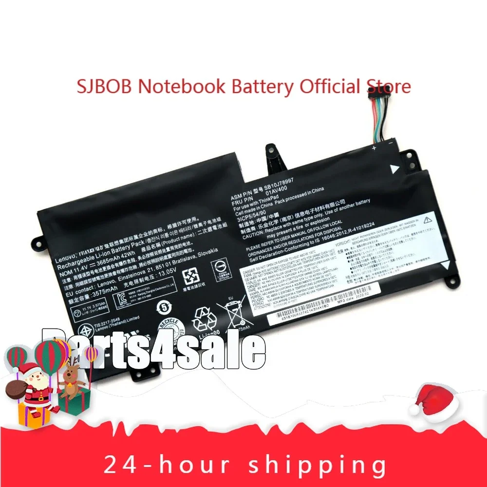 2025 Genuin 01AV400 01AV401 01AV402 01AV436 01AV437 Battery for Lenovo ThinkPad S2 13 laptop battery