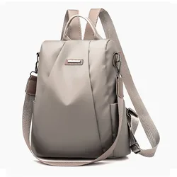 Women Multifunction Backpack Solid Casual Korean Anti-theft Oxford Travel Backpack Korean Fashion Stylel Large Capacity Bag