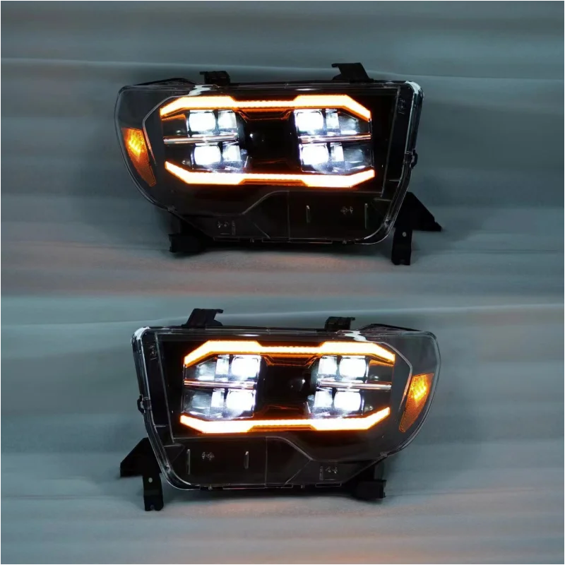 Car Headlight For Toyota Tundra 07-13 SEQUOIA 2008-2021 Upgrade to New Style Headlamp LED assemblies