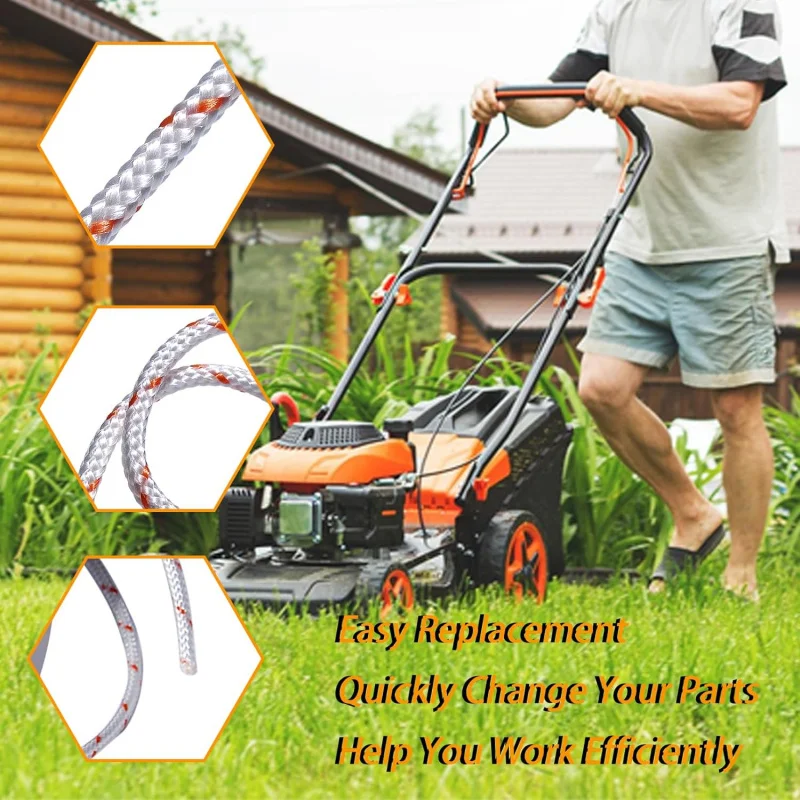 Recoil Starter Rope Pull Cord 3Mm 100-Meter Trimmer Edger Brush Cutter Lawn Mower Chainsaw Cha