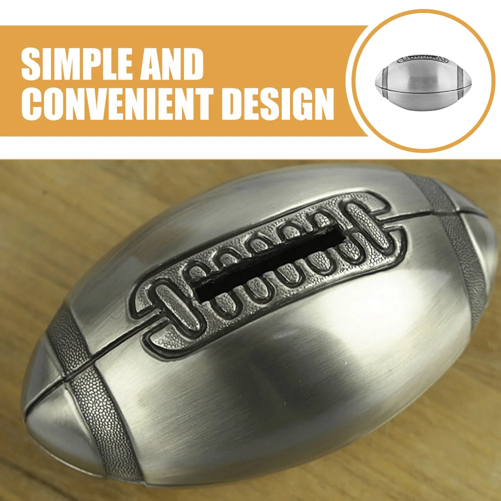 

Kids Piggy Bank Rugby Design Large Capacity Money Bank for Saving Coins Boys Girls Bedroom Home Decor Desktop Accessory Gift