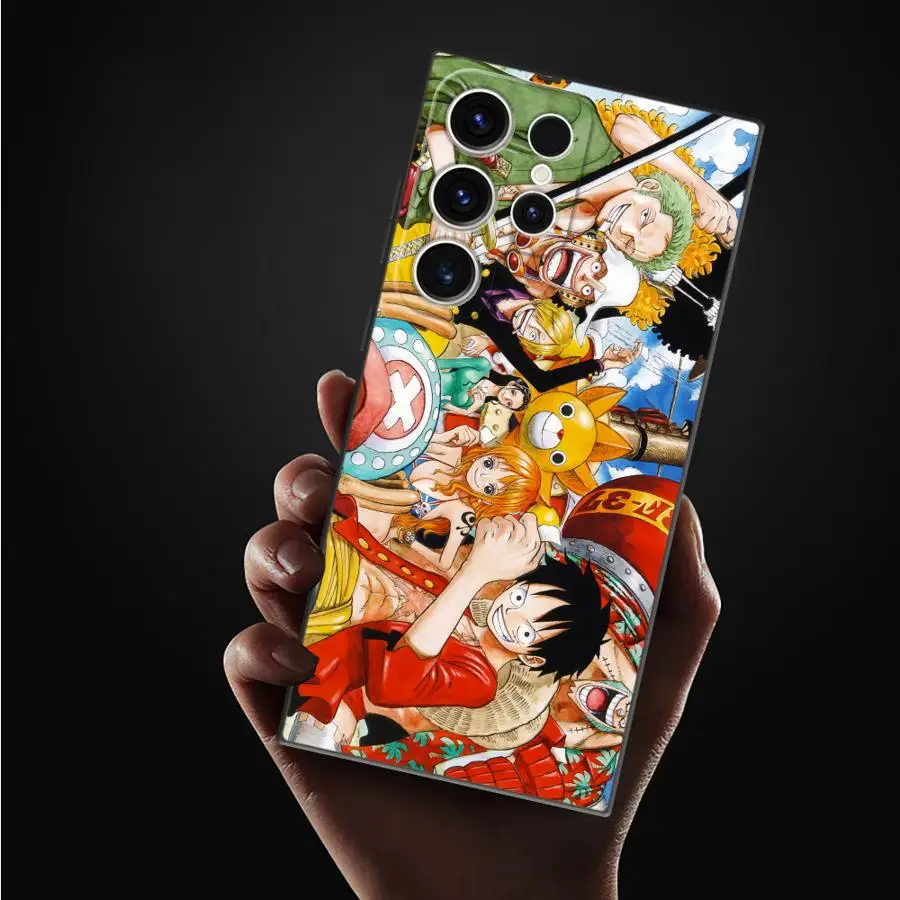 حافظة لهاتف سامسونج جالاكسي S21 FE S20 S25 Edge S23 Ultra S24 Plus OneS-PieceS Luffy