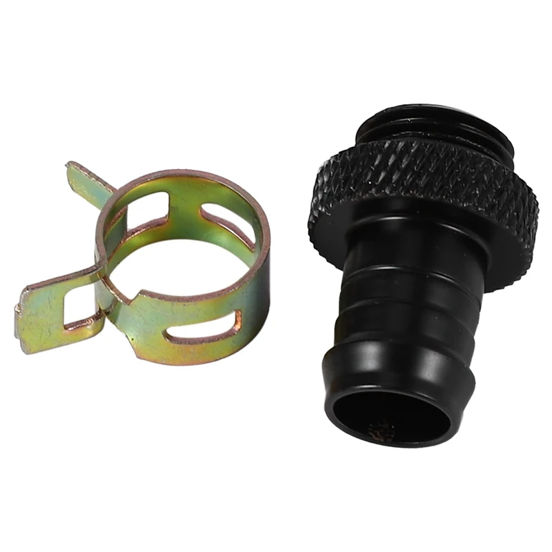 2Pcs Barb Fitting Computer radiatore di raffreddamento ad acqua dissipatori di calore in rame morsetto di raffreddamento per tubi Id da 3/8 pollici G1/4 cromato Del